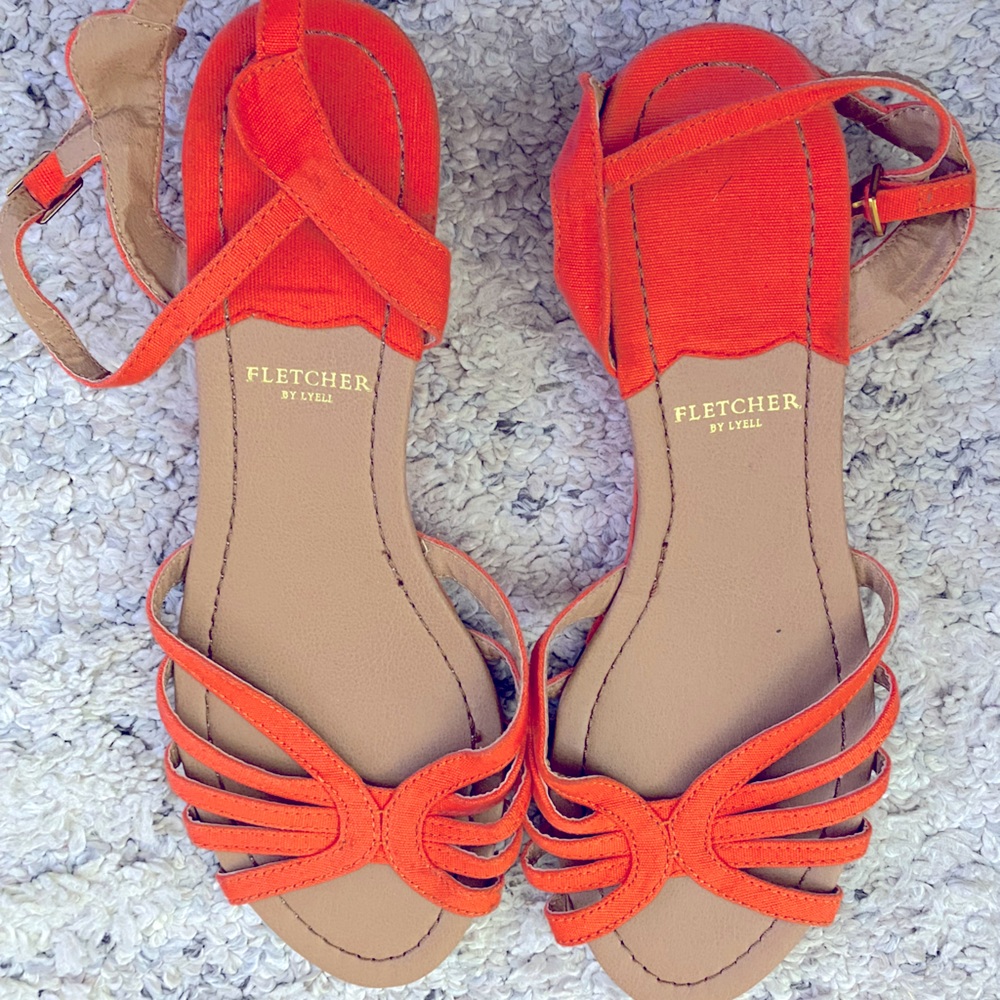 Brand New Strappy Orange Sandals